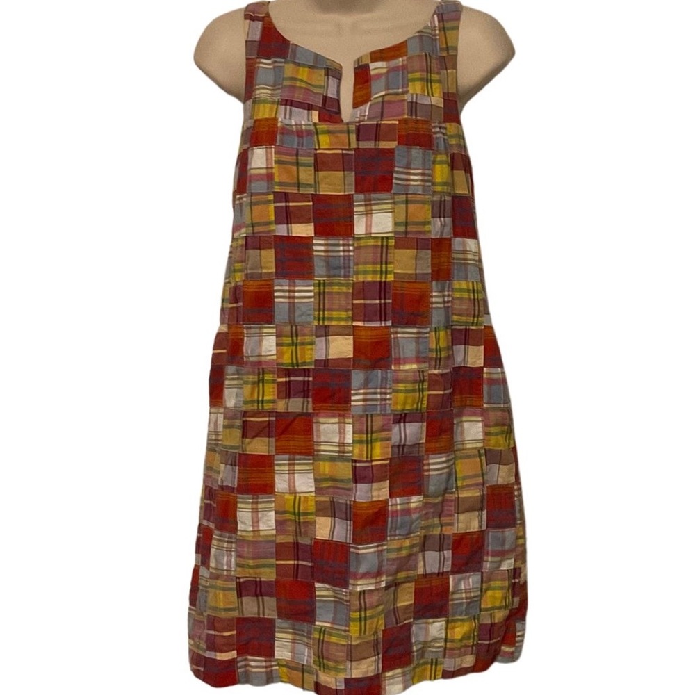 J. Crew Madras Patchwork Dress